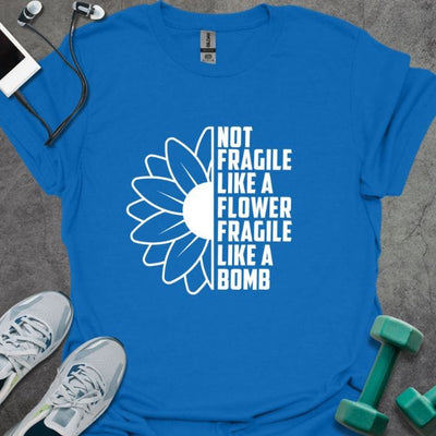 Fragile Like A Bomb T-Shirt - Gym Graphic Tee - Gift for Gym Lovers - Unisex