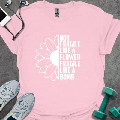 Fragile Like A Bomb T-Shirt - Gym Graphic Tee - Gift for Gym Lovers - Unisex