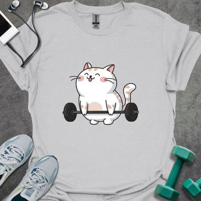 Cute Cat DL T-Shirt - Gym Graphic Tee - Gift for Gym Lovers - Unisex