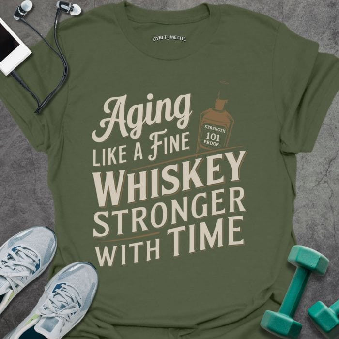 Aging Stronger T-Shirt - Gym Graphic Tee - Gift for Gym Lovers - Unisex