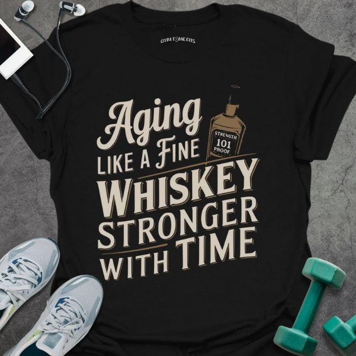 Aging Stronger T-Shirt - Gym Graphic Tee - Gift for Gym Lovers - Unisex