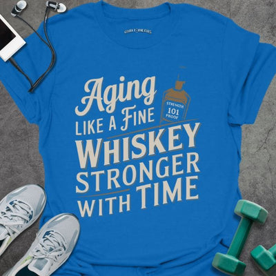 Aging Stronger T-Shirt - Gym Graphic Tee - Gift for Gym Lovers - Unisex