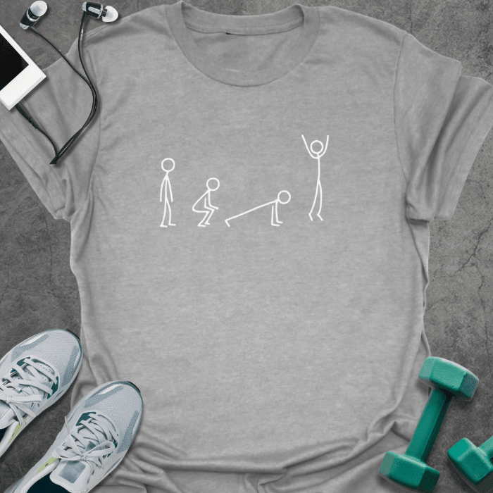 Burpee Movement T-Shirt - Gym Graphic Tee - Gift for Gym Lovers - Unisex