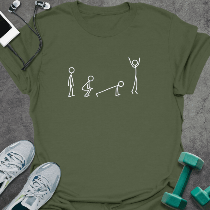 Burpee Movement T-Shirt - Gym Graphic Tee - Gift for Gym Lovers - Unisex