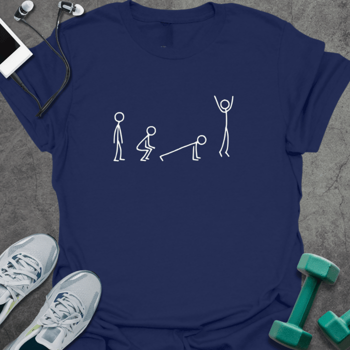 Burpee Movement T-Shirt - Gym Graphic Tee - Gift for Gym Lovers - Unisex