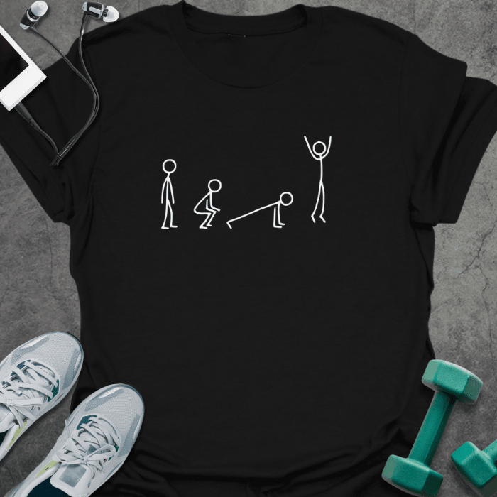 Burpee Movement T-Shirt - Gym Graphic Tee - Gift for Gym Lovers - Unisex