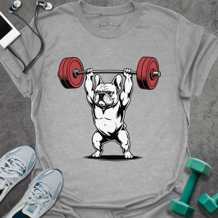 Frenchie Lift T-Shirt - Gym Graphic Tee - Gift for Gym Lovers - Unisex