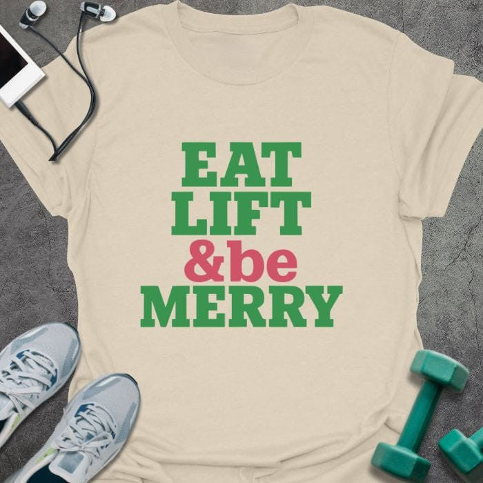 Be Merry T-Shirt - Gym Graphic Tee - Gift for Gym Lovers - Unisex