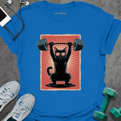 Cat Lift T-Shirt - Gym Graphic Tee - Gift for Gym Lovers - Unisex