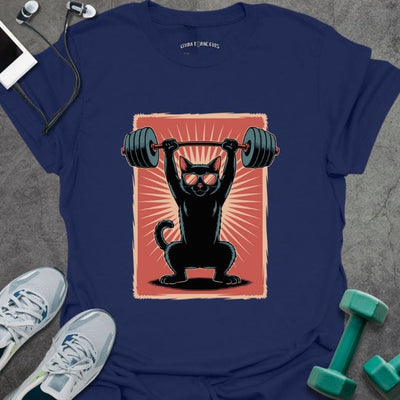 Cat Lift T-Shirt - Gym Graphic Tee - Gift for Gym Lovers - Unisex