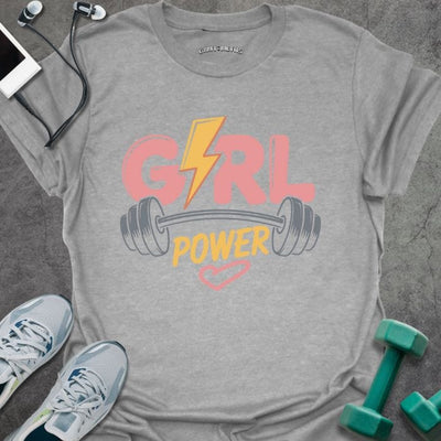 Girl Power T-Shirt - Gym Graphic Tee - Gift for Gym Lovers