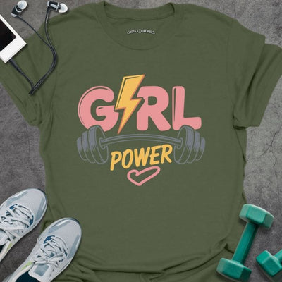 Girl Power T-Shirt - Gym Graphic Tee - Gift for Gym Lovers
