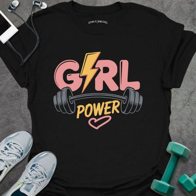 Girl Power T-Shirt - Gym Graphic Tee - Gift for Gym Lovers