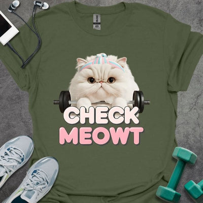 Check Meowt T-Shirt - Gym Graphic Tee - Gift for Gym Lovers - Unisex