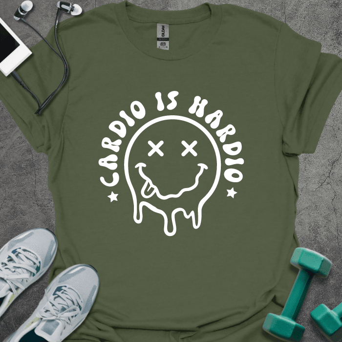 Cardio Is Hardio T-Shirt - Gym Graphic Tee - Gift for Gym Lovers - Unisex