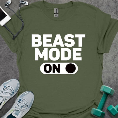 Beast Mode On T-Shirt - Gym Graphic Tee - Gift for Gym Lovers - Unisex