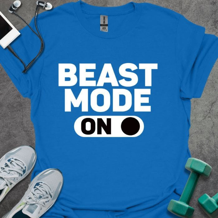 Beast Mode On T-Shirt - Gym Graphic Tee - Gift for Gym Lovers - Unisex