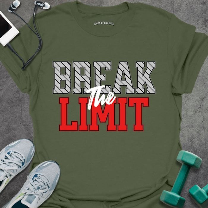 Break The Limit T-Shirt - Gym Graphic Tee - Gift for Gym Lovers - Unisex