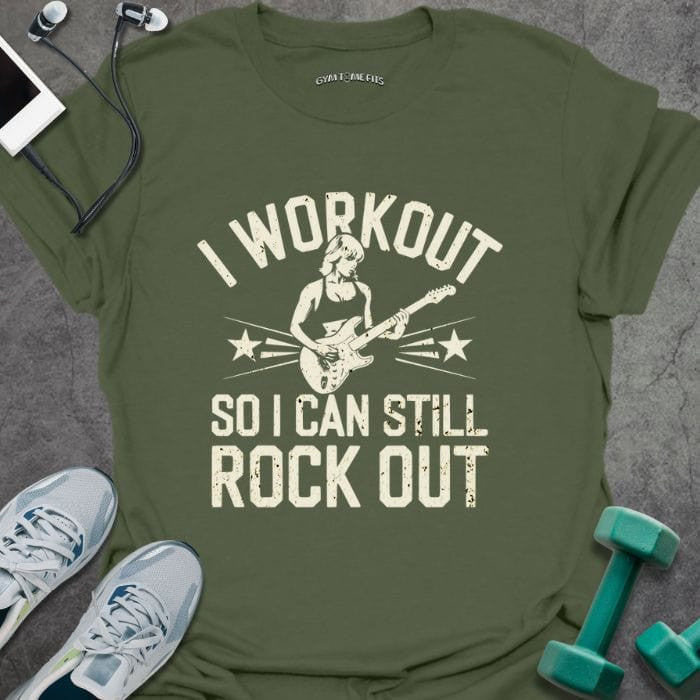 Rock Out T-Shirt - Gym Graphic Tee - Gift for Gym Lovers - Unisex