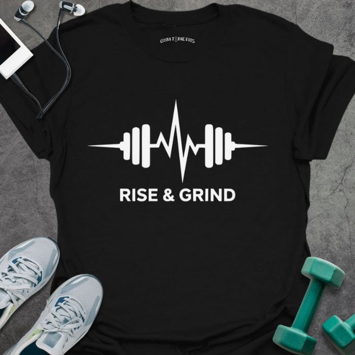 Rise And Grind T-Shirt - Gym Graphic Tee - Gift for Gym Lovers - Unisex