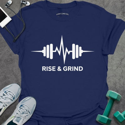 Rise And Grind T-Shirt - Gym Graphic Tee - Gift for Gym Lovers - Unisex