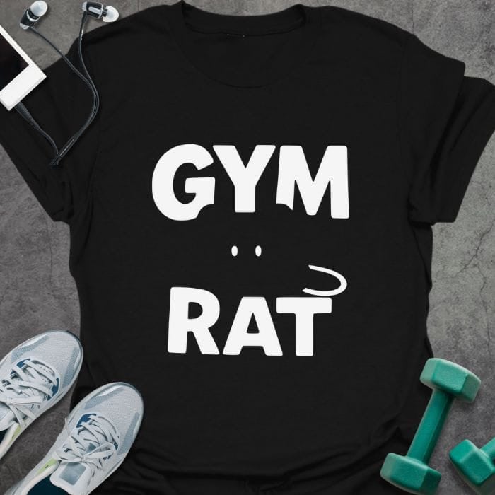 Gym Rat T-Shirt - Graphic Tee - Gift for Gym Lovers - Unisex