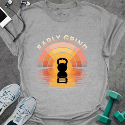 Early Grind T-Shirt - Gym Graphic Tee - Gift for Gym Lovers - Unisex