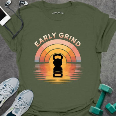 Early Grind T-Shirt - Gym Graphic Tee - Gift for Gym Lovers - Unisex