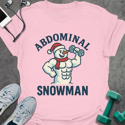 Ab Snowman T-Shirt - Gym Graphic Tee - Gift for Gym Lovers - Unisex