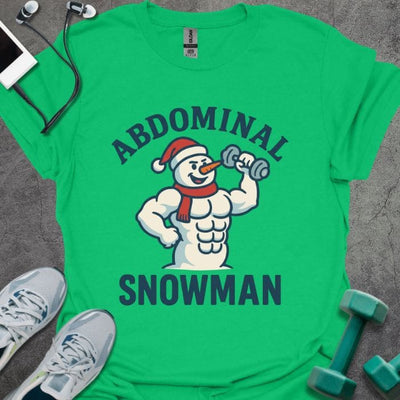 Ab Snowman T-Shirt - Gym Graphic Tee - Gift for Gym Lovers - Unisex