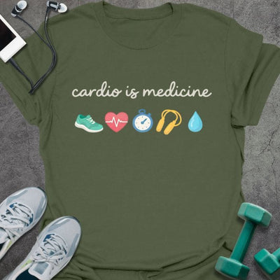 Cardio Medicine T-Shirt - Gym Graphic Tee - Gift for Gym Lovers - Unisex