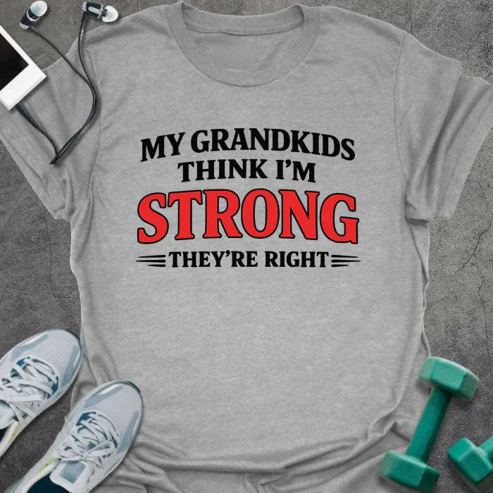My Grandkids T-Shirt - Gym Graphic Tee - Gift for Gym Lovers - Unisex
