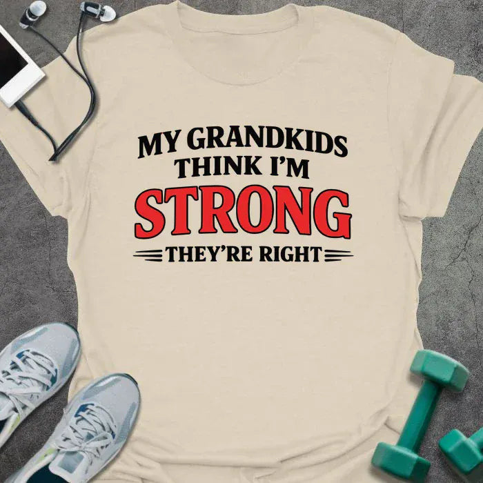 My Grandkids T-Shirt - Gym Graphic Tee - Gift for Gym Lovers - Unisex