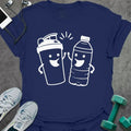 Bottle Cheers T-Shirt - Gym Graphic Tee - Gift for Gym Lovers - Unisex