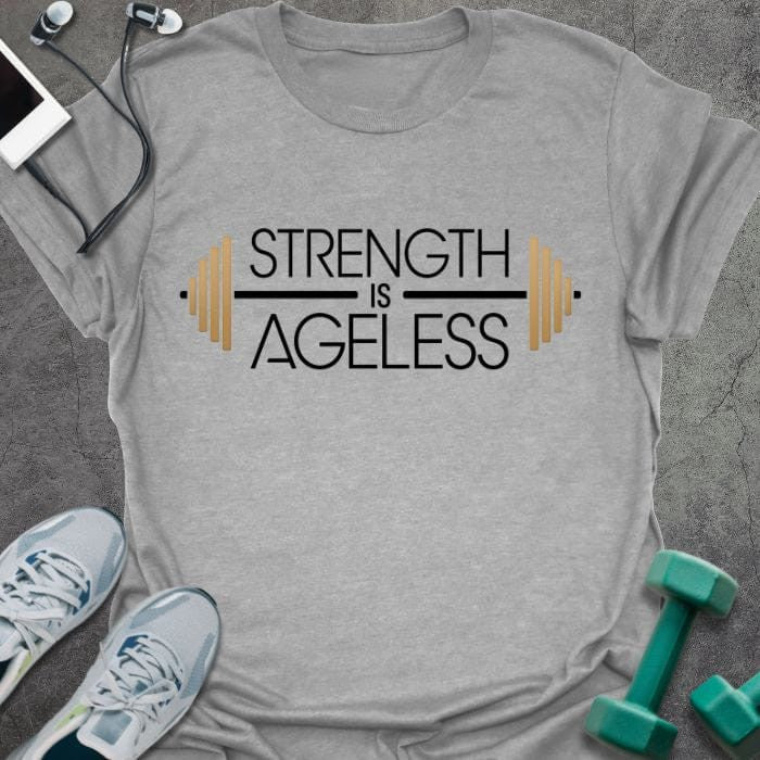 Ageless Strength L T-Shirt - Gym Graphic Tee - Gift for Gym Lovers - Unisex