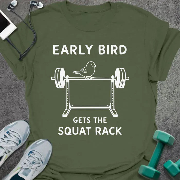 Early Bird T-Shirt - Gym Graphic Tee - Gift for Gym Lovers - Unisex