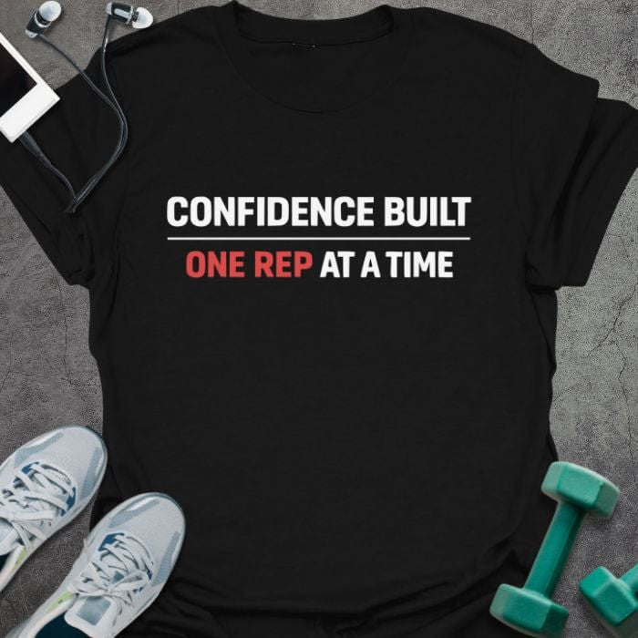 Confidence Built T-Shirt - Gym Graphic Tee - Gift for Gym Lovers - Unisex