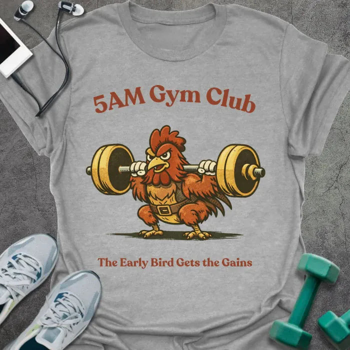 5AM Gym T-Shirt - Graphic Tee - Gift for Gym Lovers - Unisex