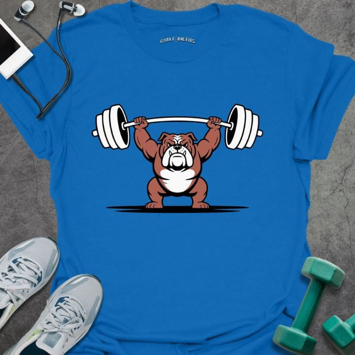Bull Dog Lift T-Shirt - Gym Graphic Tee - Gift for Gym Lovers - Unisex