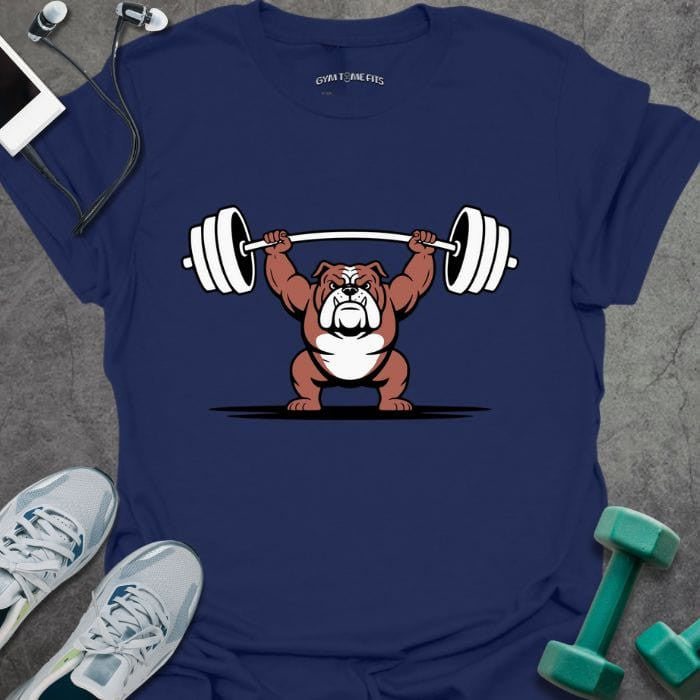 Bull Dog Lift T-Shirt - Gym Graphic Tee - Gift for Gym Lovers - Unisex