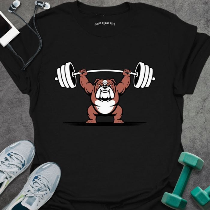 Bull Dog Lift T-Shirt - Gym Graphic Tee - Gift for Gym Lovers - Unisex