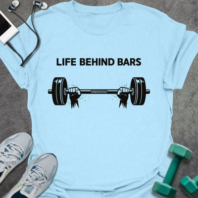 Behind Bars T-Shirt - Gym Graphic Tee - Gift for Gym Lovers - Unisex