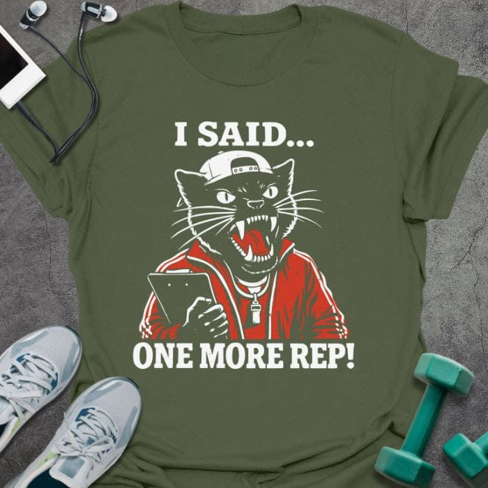 Cat More Reps T-Shirt - Gym Graphic Tee - Gift for Gym Lovers - Unisex