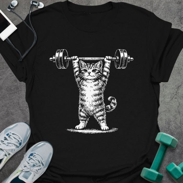 Cat Overhead T-Shirt - Gym Graphic Tee - Gift for Gym Lovers - Unisex