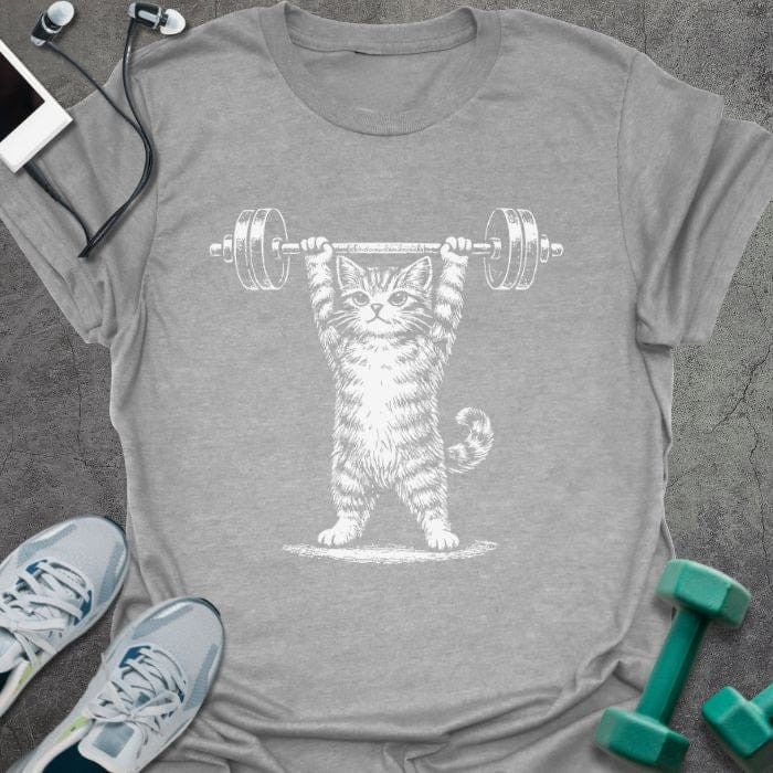 Cat Overhead T-Shirt - Gym Graphic Tee - Gift for Gym Lovers - Unisex