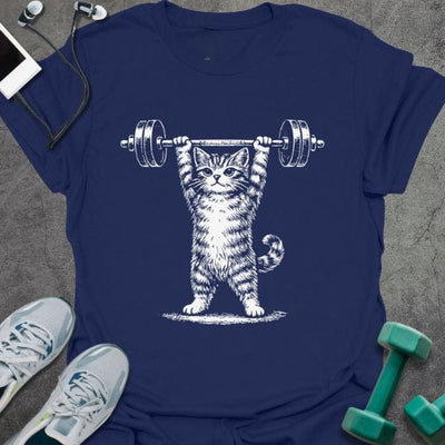 Cat Overhead T-Shirt - Gym Graphic Tee - Gift for Gym Lovers - Unisex