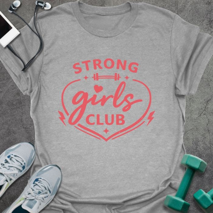 Strong Girl T-Shirt - Gym Graphic Tee - Gift for Gym Lovers