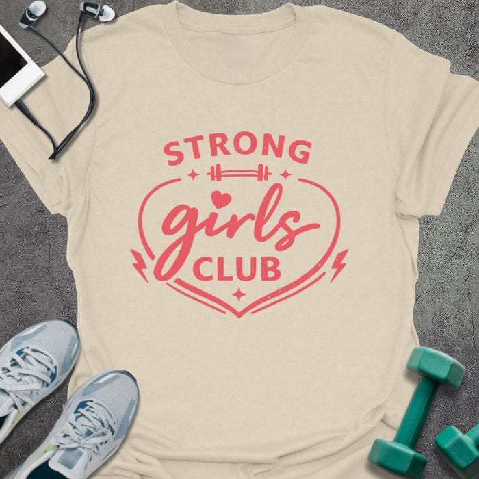 Strong Girl T-Shirt - Gym Graphic Tee - Gift for Gym Lovers