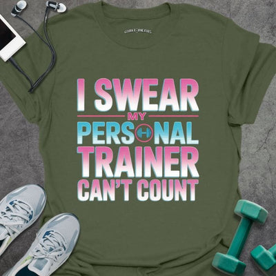 Can't Count Retro T-Shirt - Gym Graphic Tee - Gift for Gym Lovers - Unisex