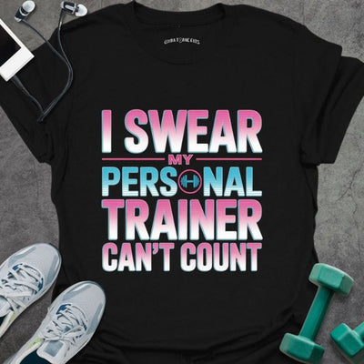 Can't Count Retro T-Shirt - Gym Graphic Tee - Gift for Gym Lovers - Unisex